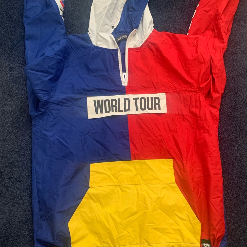Encrypted Supply Company Multi Color Jacket World Tour Mens size-Large